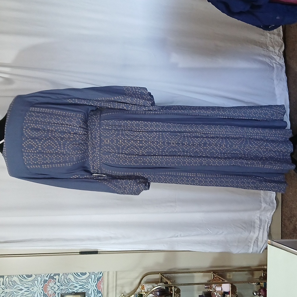 💙 Rare Free People Moroccan Print Kaftan Dress | Size 12 | Boho Gypsy Vibes - Picture 7 of 12